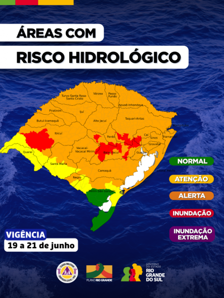 Centro de Monitoramento da Defesa Civil atualiza o prognóstico hidrológico para os proximos dias