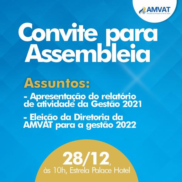 Amvat elege nova diretoria nesta terça-feira