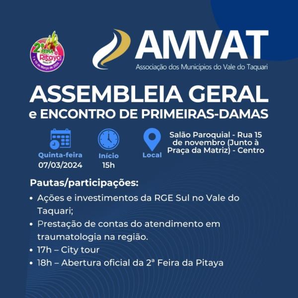 Amvat realiza assembleia geral de prefeitos em Sério