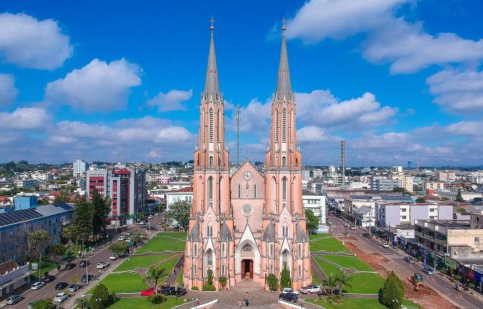 Igreja Matriz São Sebastião Mártir é um dos símbolos da cidade - crédito: Prefeitura de Venâncio Aires